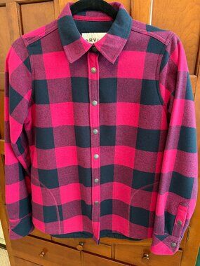 Orvis Shirt Jacket for women--Size small, navy and pink
